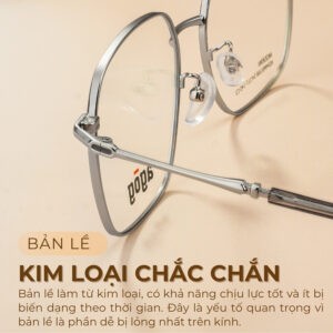 Gọng kính Agog 8616MHDK-C3 nổi bật với bản lề siêu bền bỉ