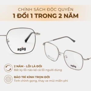 Chính sách bảo hành gọng kính Agog 8616MHDK-C3 chính hãng 100%
