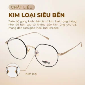 Chất liệu gọng kính Agog 9007iSCZK-C2 chính hãng 100%