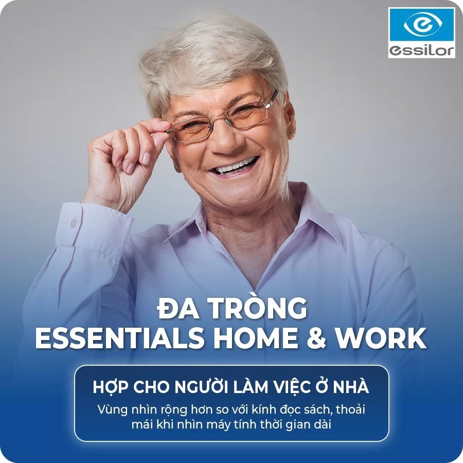 Tròng kính Essilor Essentials Home & Work