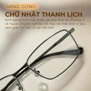 Gọng kính Agog 21142B-C4 dáng chữ nhật thanh lịch
