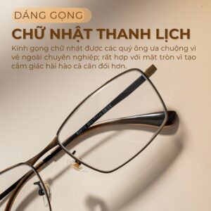 Agog Nam - Gọng kính Nhựa, Titanium - Mã 21142B-C5 (2) Gọng kính Agog 21142B-C5 dáng chữ nhật thanh lịch