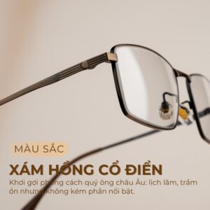 Agog Nam - Gọng kính Nhựa, Titanium - Mã 21142B-C5 (3) Gọng kính Agog 21142B-C5 màu xám hồng cổ điển