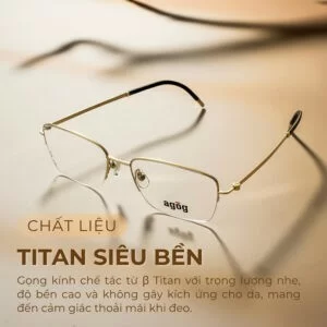 Gọng kính Agog 3119-C18 Titan siêu bền