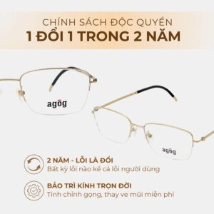 Agog Nam - Gọng kính Nhựa, Titanium - Mã 3119-C18 (5) Chính sách bảo hành vượt trội của Agog 3119-C18