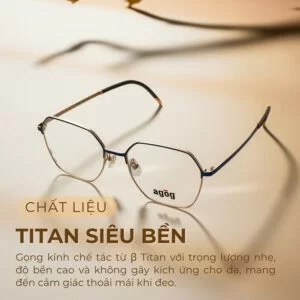 Gọng kính Agog 5019-C23 Titan siêu bền bỉ