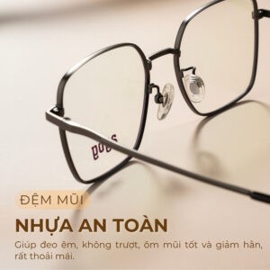 Đệm mũi nhựa an toàn cho da, thoải mái khi đeo