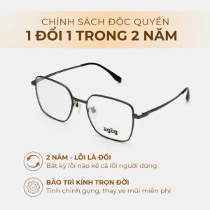 Chính sáhc bảo hành gọng kính agog chính hãng