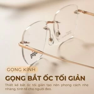 Gọng kính bắt ốc tối giản