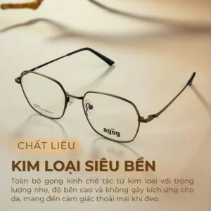 Gọng kính Agog 3119-C18 kim loại siêu bền