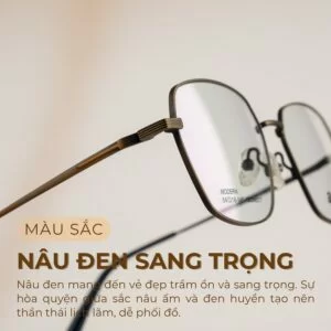 Gọng kính Agog 7106MDBK-C4 màu nâu đen sang trọng