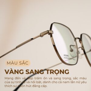 Gọng kính Agog 7616MHDK-C1 màu vàng sang trọng