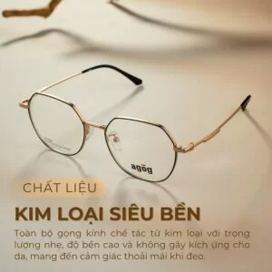 Gọng kính Agog 7616MHDK-C4 kim loại siêu bền