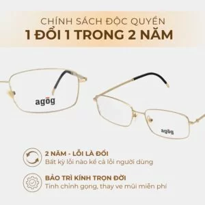 Agog Nam - Gọng kính Nhựa, Titanium - Mã 9019-C18 (5) Chính sách bảo hành vượt trội của Agog 9019-C18