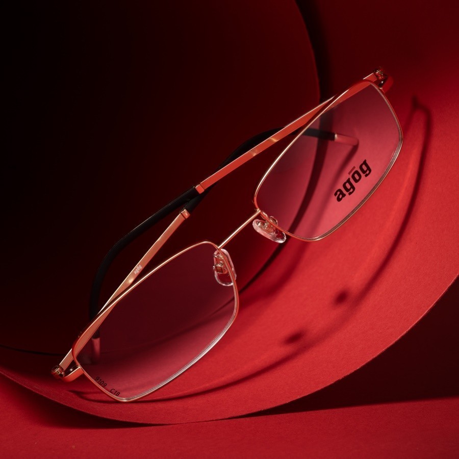 Agog Nam - Gọng kính Nhựa, Titanium - Mã 9019-C18 (12) Tông vàng ánh kim toát lên vẻ sang trọng