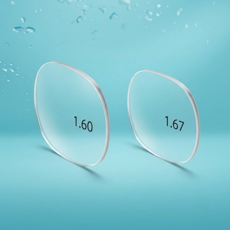 Tròng kính chiết suất 1.60 và 1.67