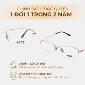 Chính sách độc quyền gọng kính Agog 7826TiSSDK-C2