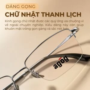 Dáng gọng kính Agog 9726TiSJDK-C2