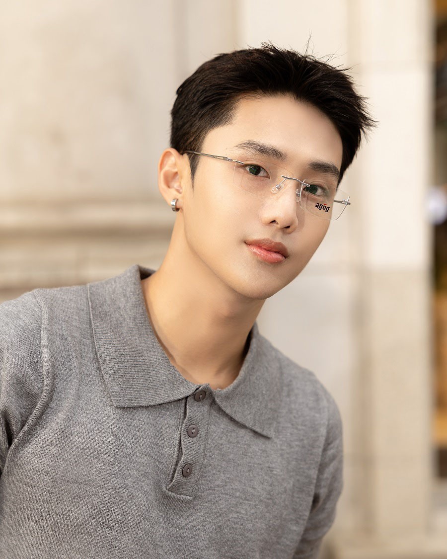 Agog Unisex - Gọng kính Nhựa, Titanium - Mã 1509-C3 (10) Mắt kính Agog 1509-C3 - Ảnh 8