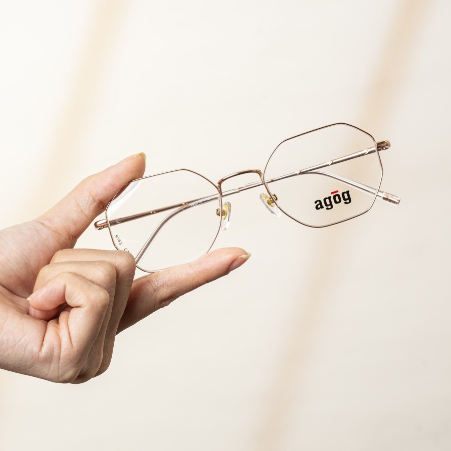 Agog Nữ - Gọng kính Titanium - Mã 3619-C5 (8) Trải nghiệm "đeo như không đeo" với chất liệu Titanium