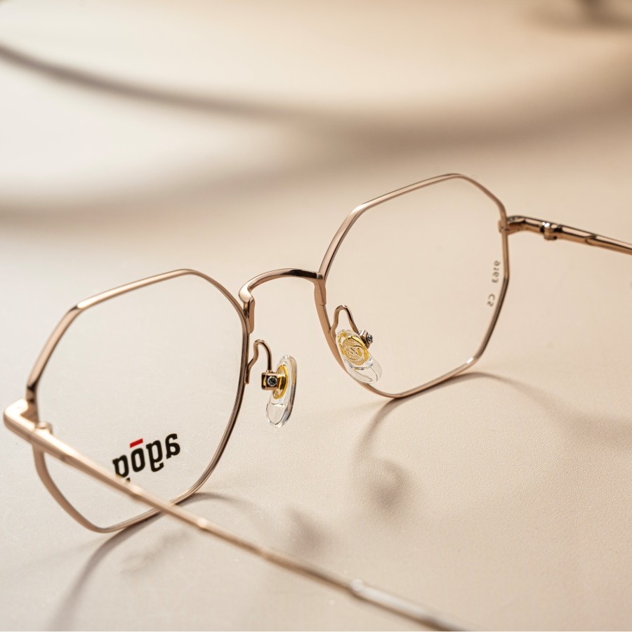 Agog Nữ - Gọng kính Titanium - Mã 3619-C5 (9) Họa tiết mũ chiến binh trên ve mũi