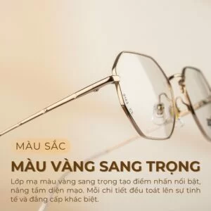 Agog Nữ - Gọng kính Titanium - Mã 3619-C5 (4) Màu vàng sang trọng