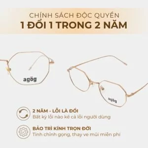 Agog Nữ - Gọng kính Titanium - Mã 3619-C5 (5) Chính sách bảo hành độc quyền gọng kính Agog 3619-C5