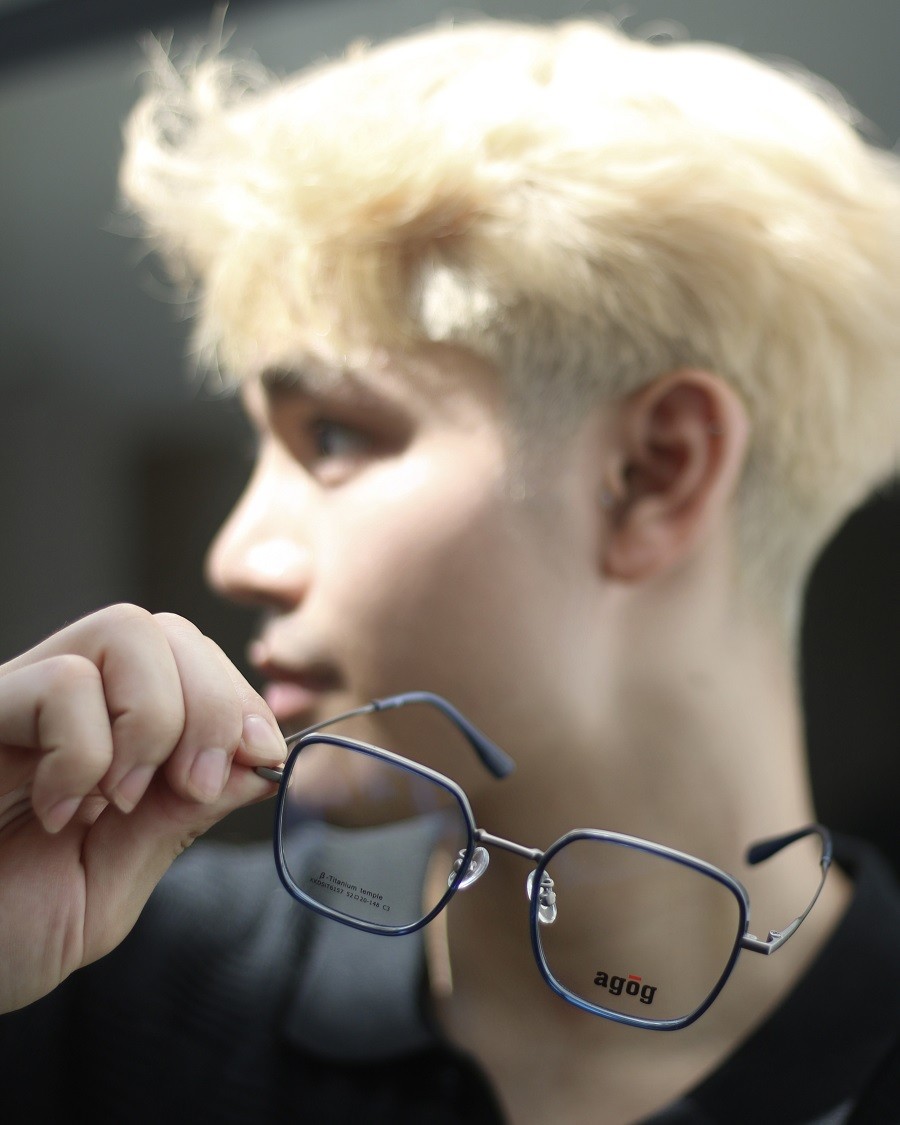 Agog Pengonal Unisex - Gọng kính Kim loại - Mã 7516TiSDKK-C4 (9) Mắt kính Agog 5516TISDKK-C4 - ảnh 5