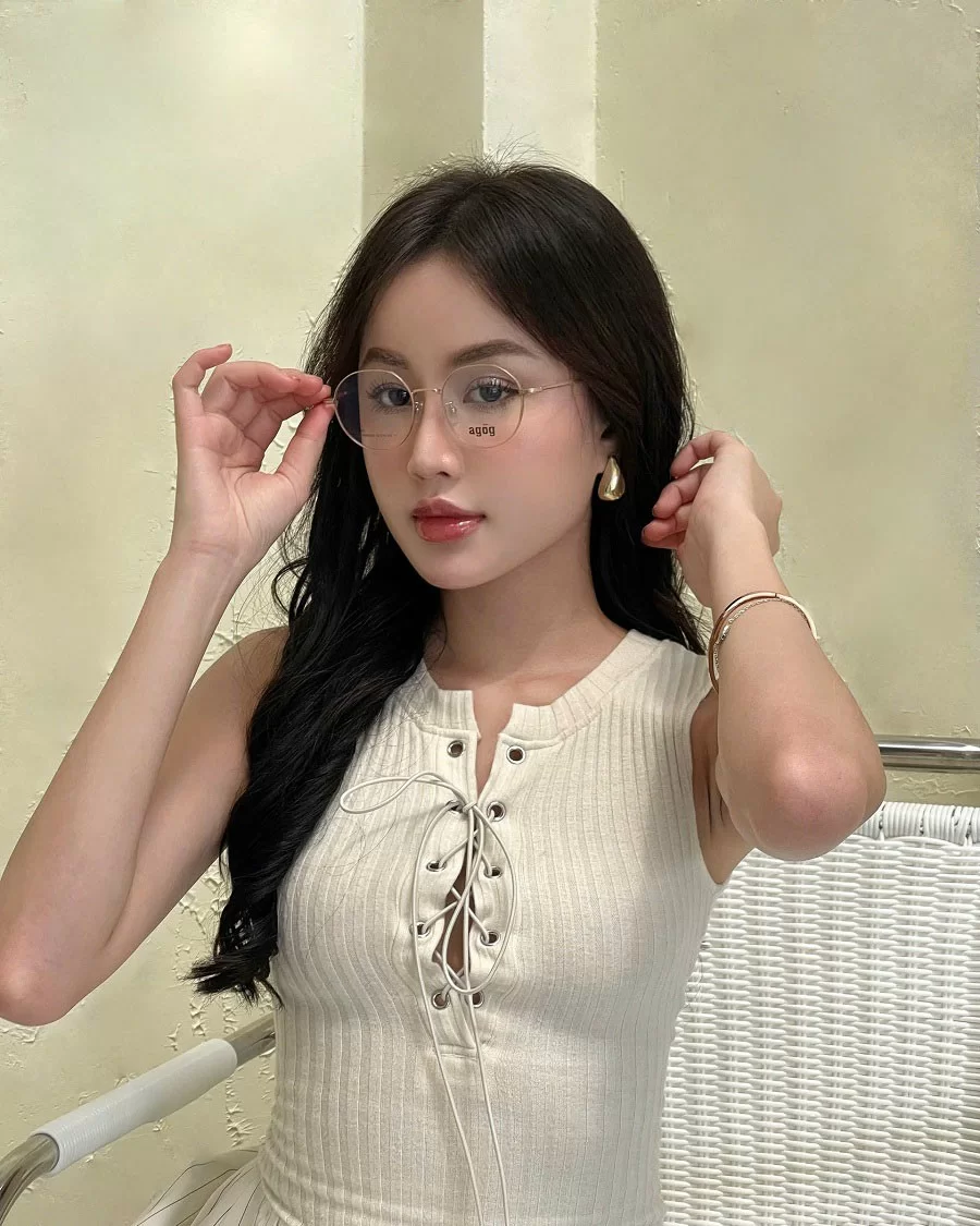 Agog Nữ - Gọng kính Kim loại - Mã 6206MHHK-C1 (7) Mắt kính Agog 6206MHHK-C1 - ảnh 1