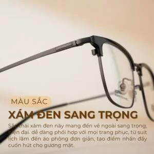 Agog Nam - Gọng kính Nhựa, Kim loại - Mã 7906ADKK-C2 (4) Màu đen xám sang trọng