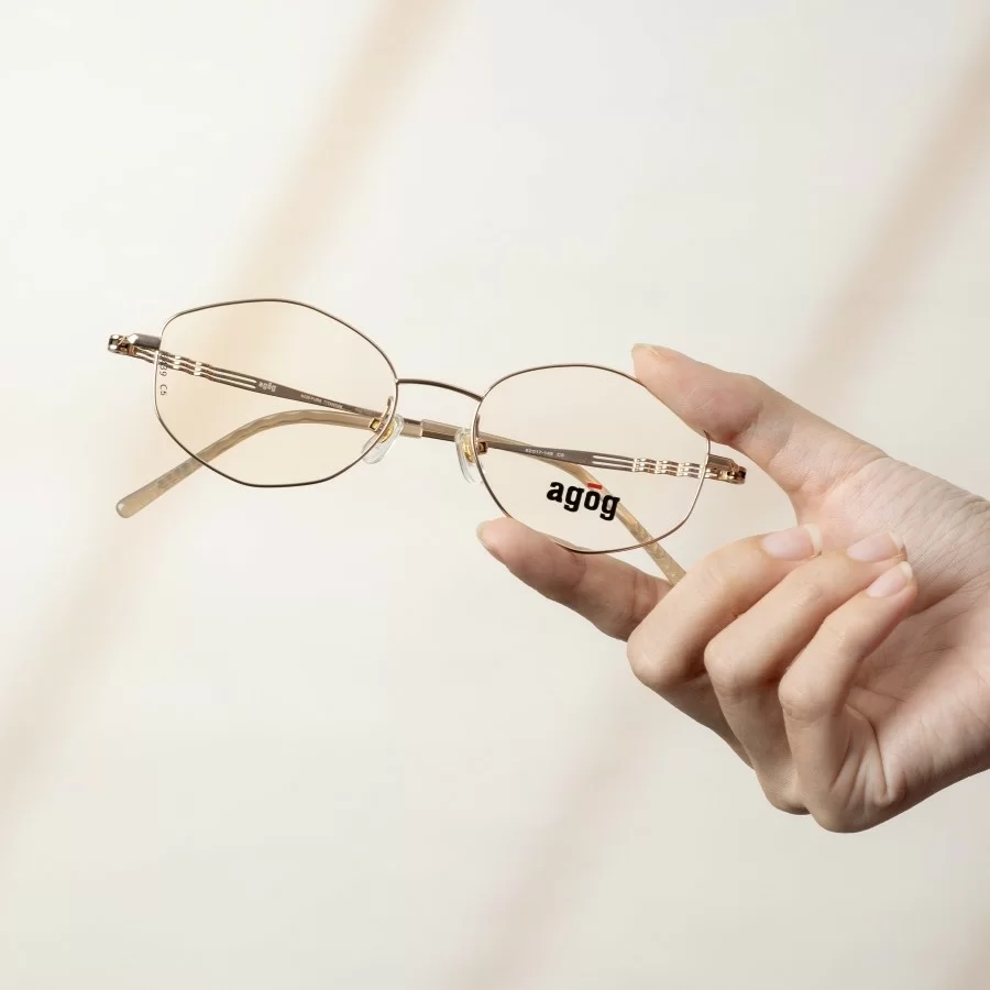 Agog Nữ - Gọng kính Titanium - Mã 9346-C5 (12) Gọng kính Titanium mảnh nhẹ nhưng chắc chắn