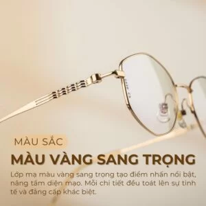 Agog Nữ - Gọng kính Titanium - Mã 9346-C5 (4) Màu vàng sang trọng