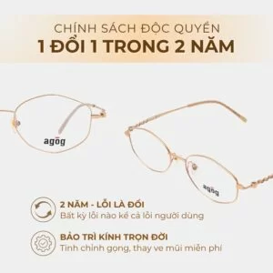 Agog Nữ - Gọng kính Titanium - Mã 9346-C5 (5) Chính sách bảo hành độc quyền gọng kính Agog 9346-C5