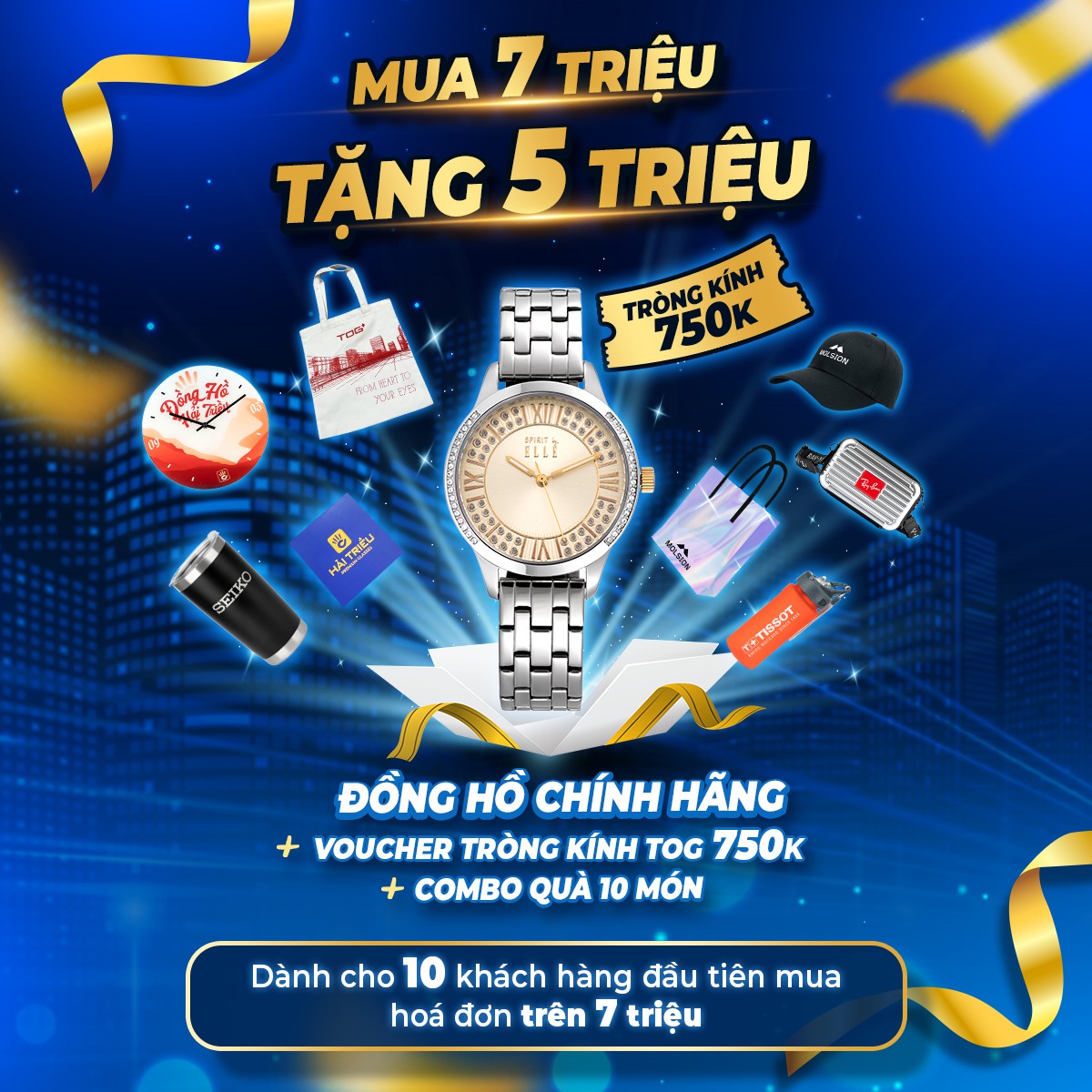 Khai trương cửa hàng Kính Hải Triều Nguyễn Thị Thập: Mua 1 tặng 1 (6) Mua 7 triệu tặng 5 triệu mừng khai trương Kính Hải Triều Nguyễn Thị Thập