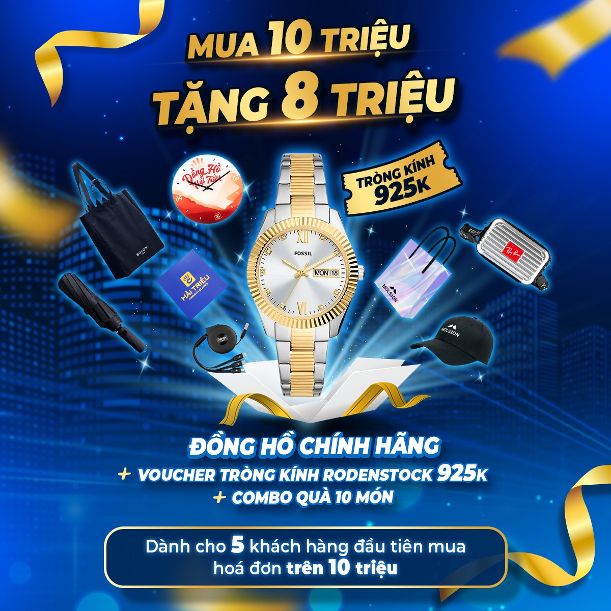 Khai trương cửa hàng Kính Hải Triều Nguyễn Thị Thập: Mua 1 tặng 1 (7) Mua 10 triệu tặng 8 triệu mừng khai trương Kính Hải Triều Nguyễn Thị Thập
