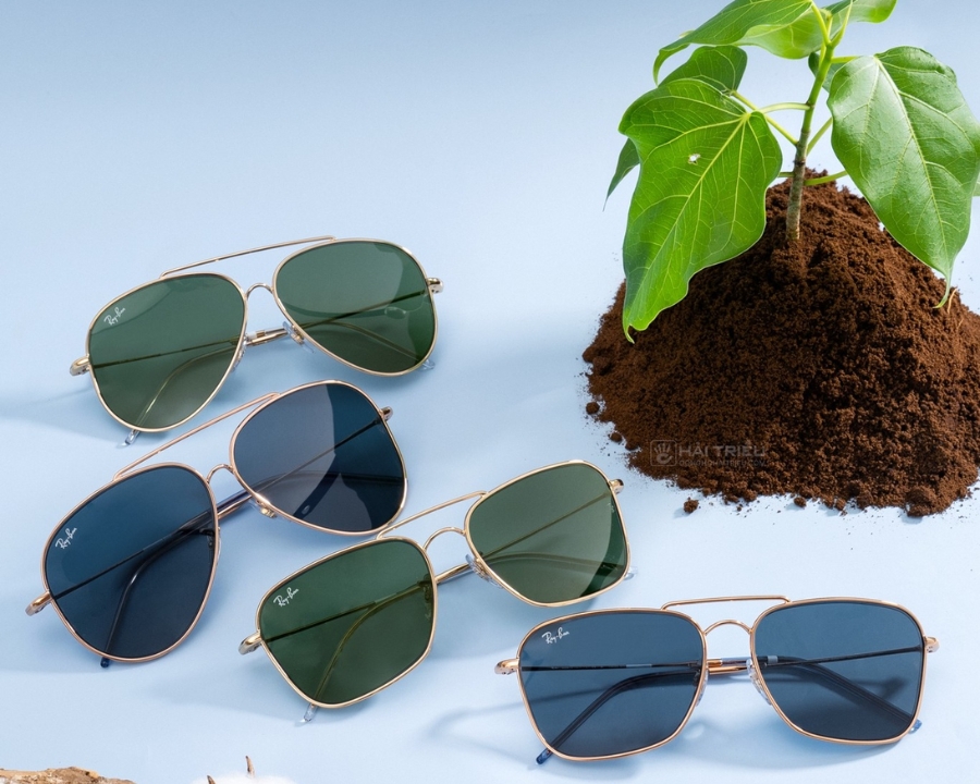 Kính Hải Triều ứng dụng ESG: Phát triển bền vững từ giá trị thật (9) Gọng kính RayBan Reverse được chế tác từ Acetate 67% với từ vật liệu sinh học