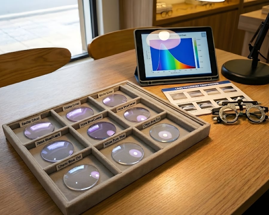 Tròng kính chống ánh sáng xanh loại nào tốt? Review TOP 7