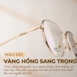 Agog Nữ - Gọng kính Nhựa, Kim loại - Mã 2016ADKK-C2 (4) Màu vàng hồng sang trọng
