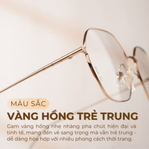 Agog Nữ - Gọng kính Nhựa, Titanium - Mã 4219-C5 (4) Màu sắc vàng hồng trẻ trung