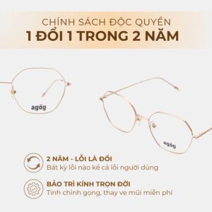 Agog Nữ - Gọng kính Nhựa, Titanium - Mã 4219-C5 (5) Chính sách bảo hành độc quyền Agog 4219-C5
