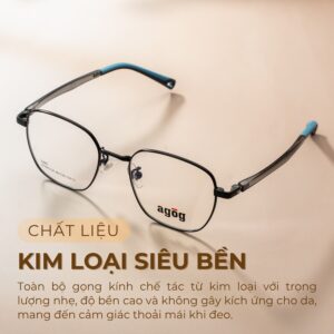 Gọng kính Agog 6215MYFK-C1 chất liệu kim loại siêu bền