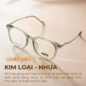 Gọng kính Agog 7005TiSXXK-C3 chất liệu kim loại nhưa siêu bền