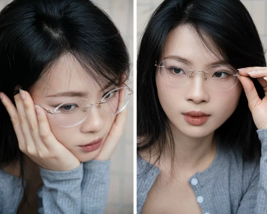 Kính không gọng mang đến vẻ đẹp sang trọng không thể chối cãi, dù nam hay nữ đeo vẫn đẹp