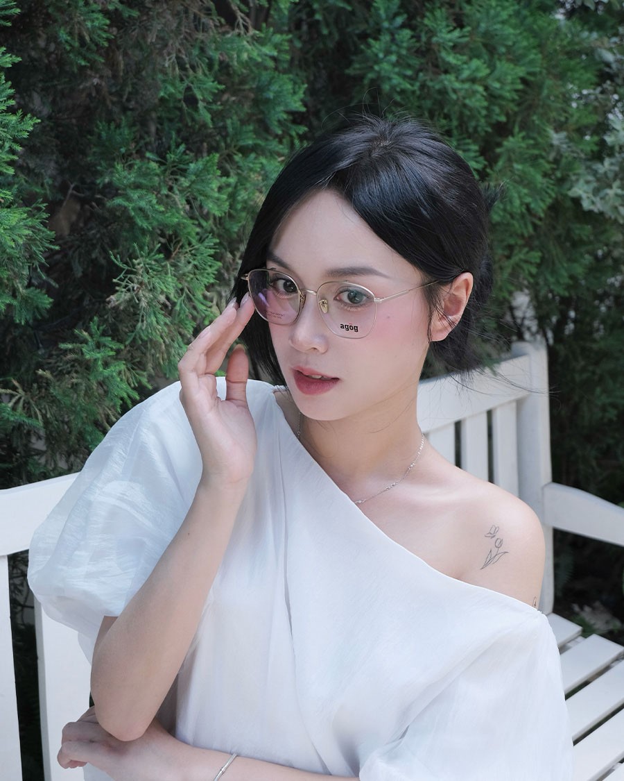 Agog Unisex - Gọng kính Kim loại - Mã TiS10012GTGSK-GD (7) Mắt kính Agog TiS10012GTGSK-GD - ảnh 2