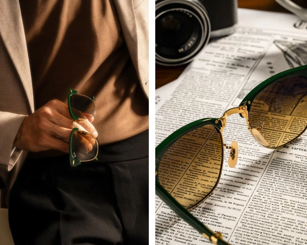 Khi nói về những kiểu kính nửa gọng đầy phong cách, không ai có thể vượt mặt RayBan