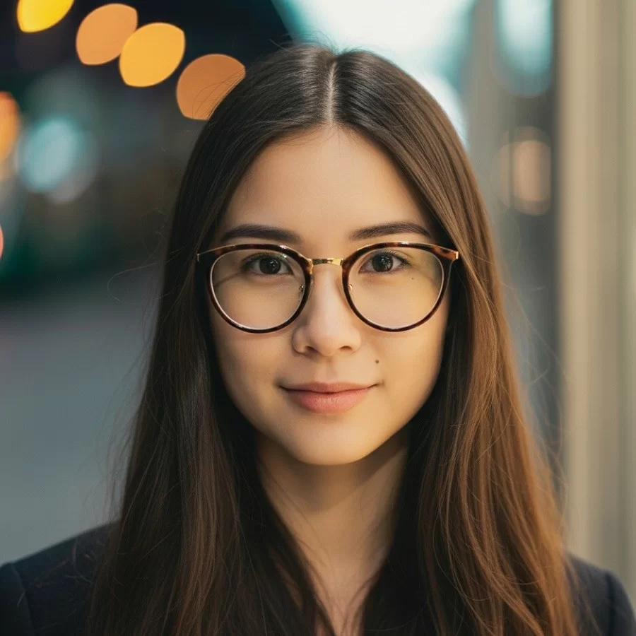 Gọng tròn Oversized là sự lựa chọn bạn có thể hướng đến nếu có gương mặt dài và gầy