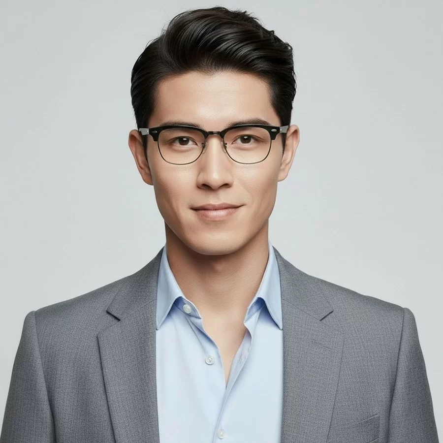 Dáng kính browline mang vẻ tri thức, lịch sử dành cho nam giới mặt kim cương