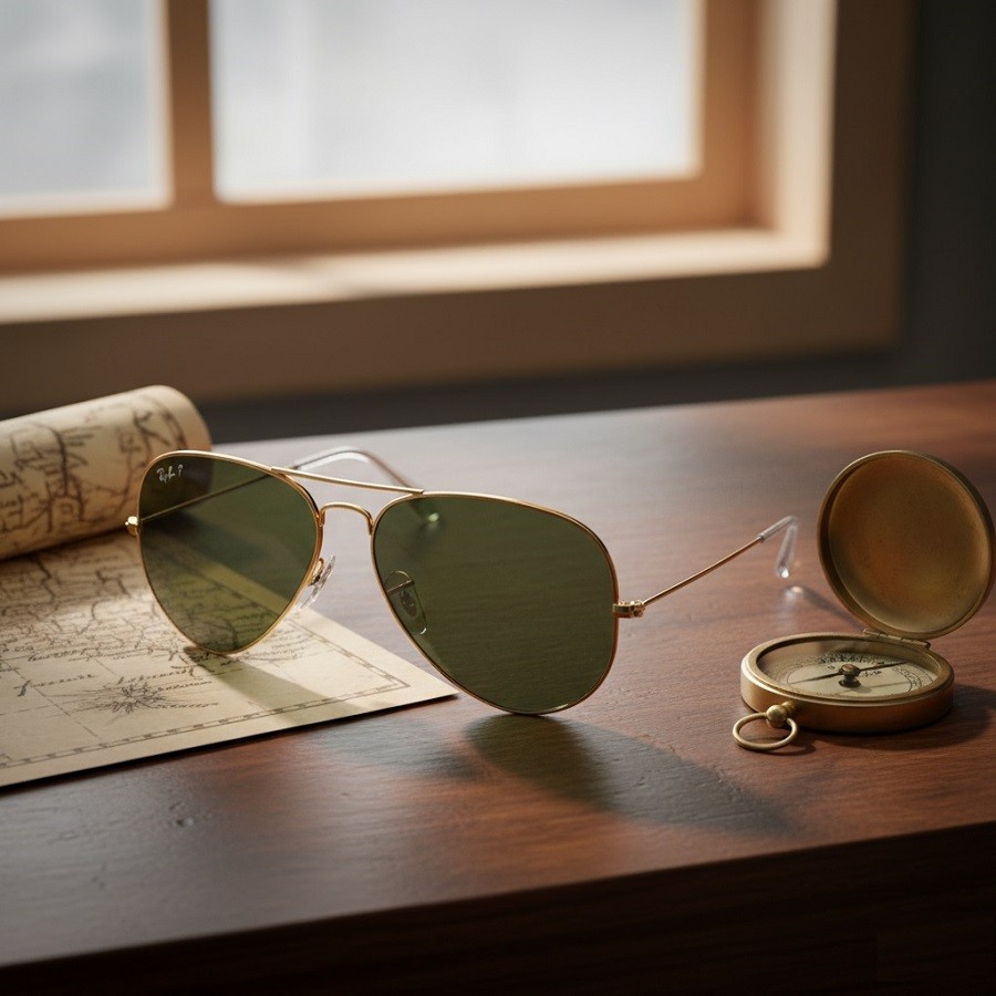 Sắc vàng Arista Gold mang đậm nét cổ điển của mẫu RayBan Aviator 0RB3025_001/58_62