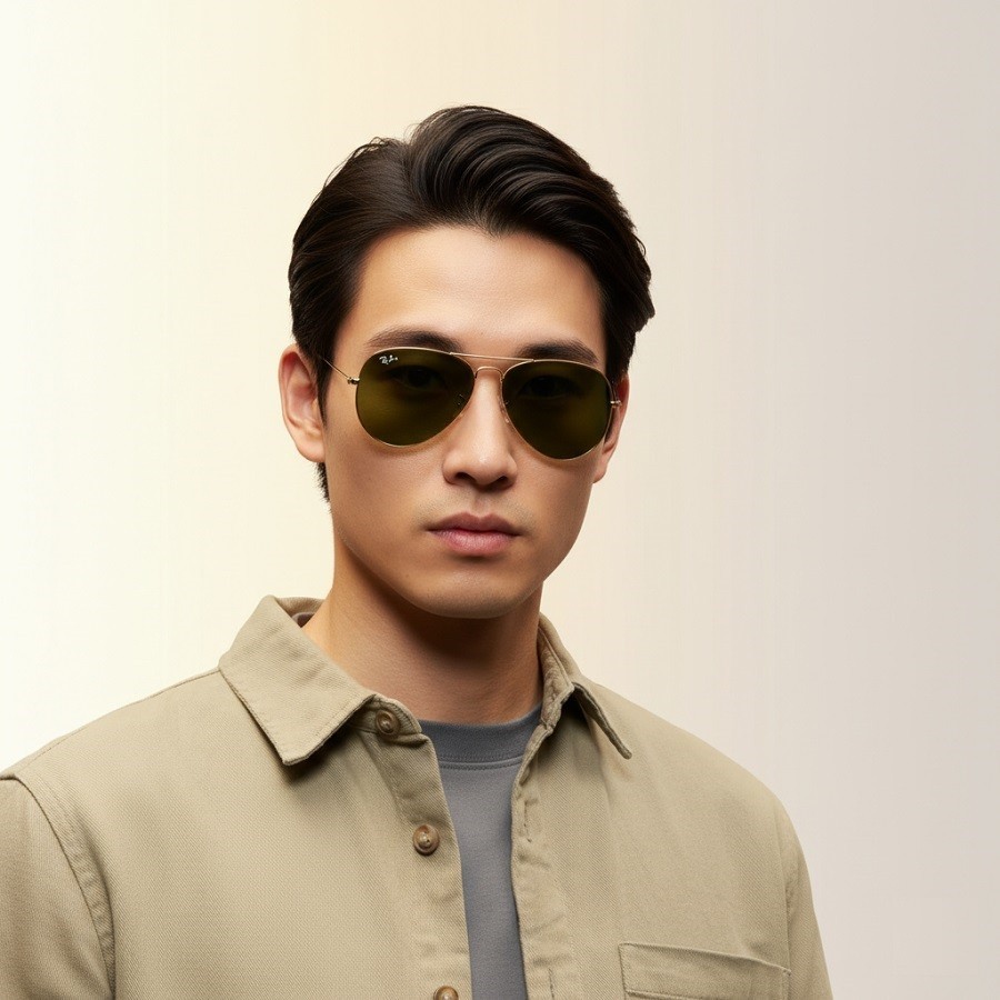 RayBan Aviator 0RB3025_001/58_62 mang đến vẻ ngoài tự tin, chững chạc và phong trần cho người đeo