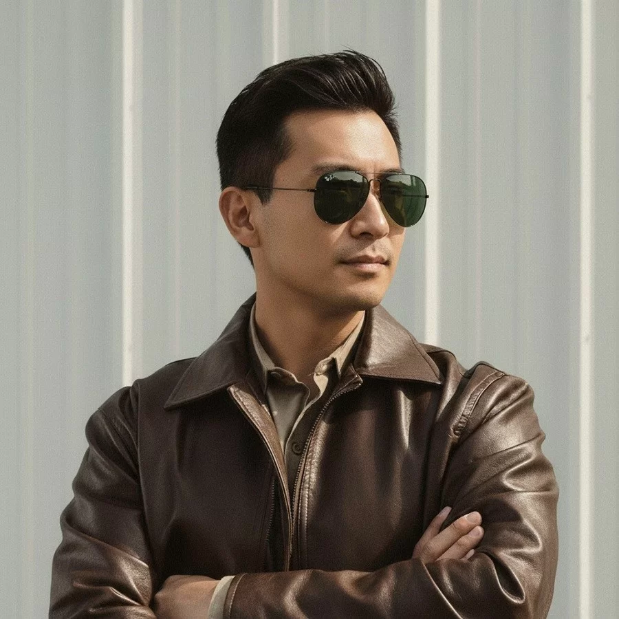 RayBan 0RB3025_L2823_58 giúp khuôn mặt trở nên sắc sảo và góc cạnh hơn